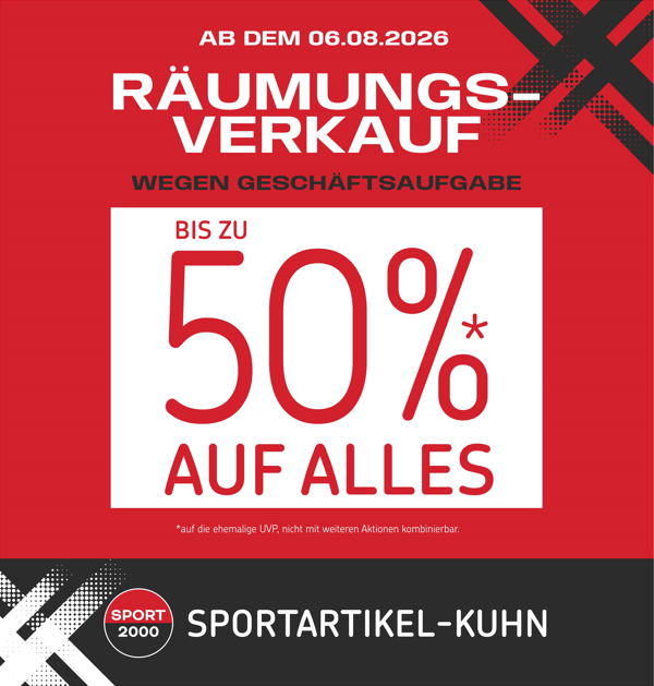 R�umungsverkauf Sportartikel-Kuhn